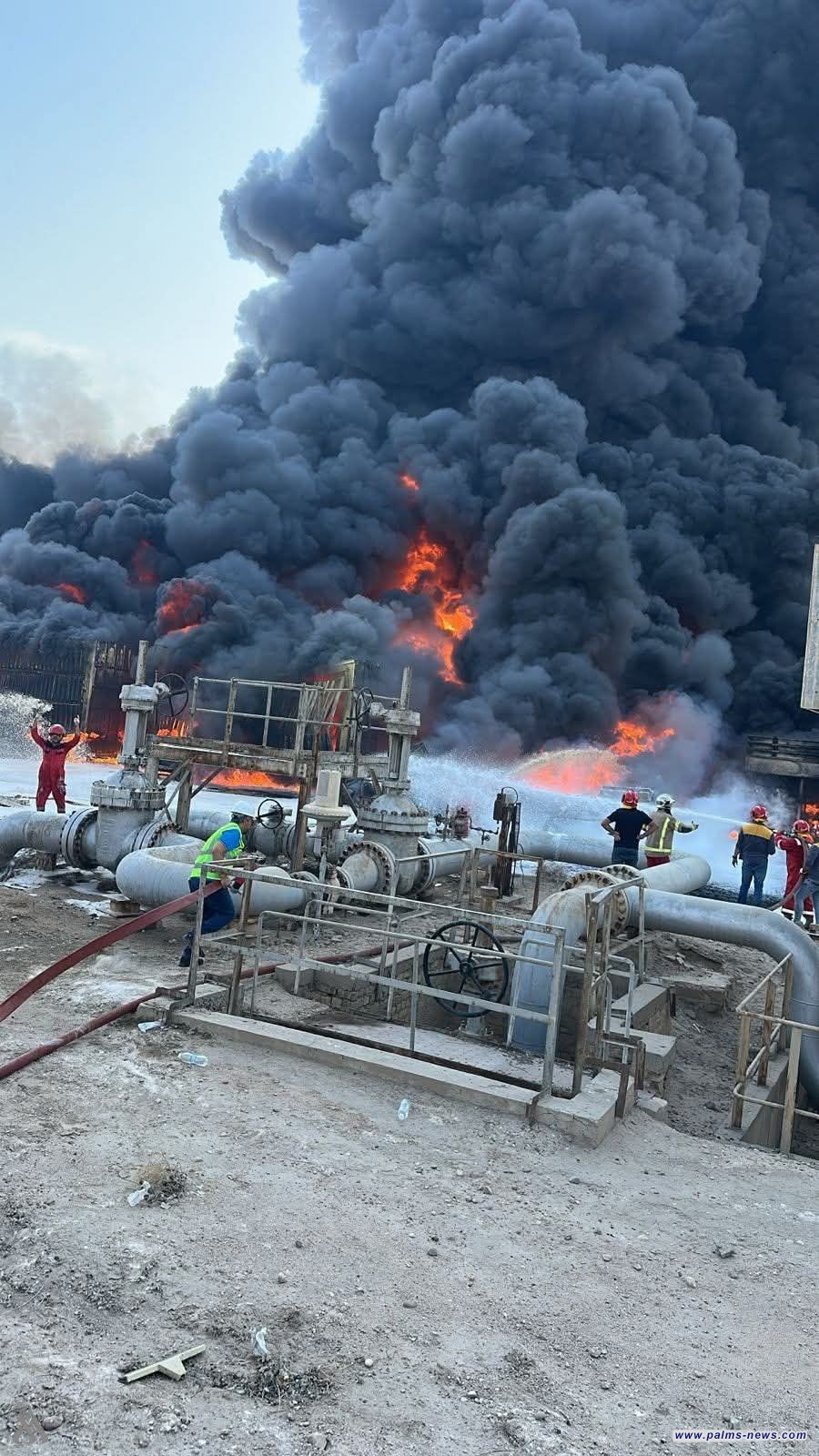 النفط تعلن وفاة موظف بشركة نفط البصرة وتسجيل 4 إصابات بحادث حريق مستودع (زبير1)